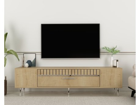 HANAH HOME TV polica Dekolp1 Sapphire Oak Silver