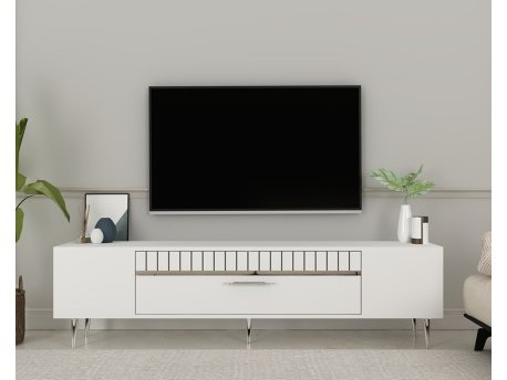 HANAH HOME TV polica Dekolp1 White Silver