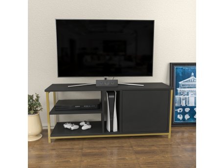 HANAH HOME TV polica Neola Gold Anthracite