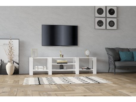 HANAH HOME TV polica Technic White