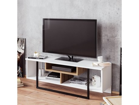 HANAH HOME TV polica Asal (120) White Ud Black