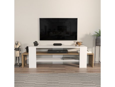 HANAH HOME TV polica Lenora White Walnut