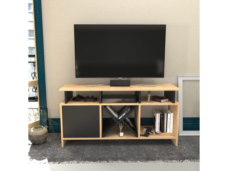 HANAH HOME TV polica Auburn Oak Anthracite