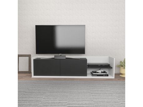 HANAH HOME TV polica Krog White Anthracite