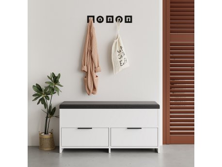 HANAH HOME Cove Shoe Bench White