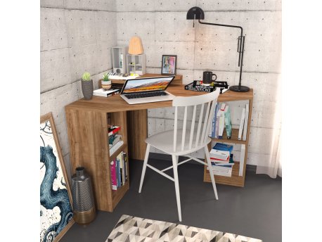HANAH HOME Radni sto Floating Walnut