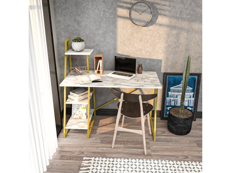 HANAH HOME Radni sto Admira White Gold