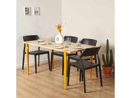 HANAH HOME Trpezarijski sto Pineios Wooden Yellow