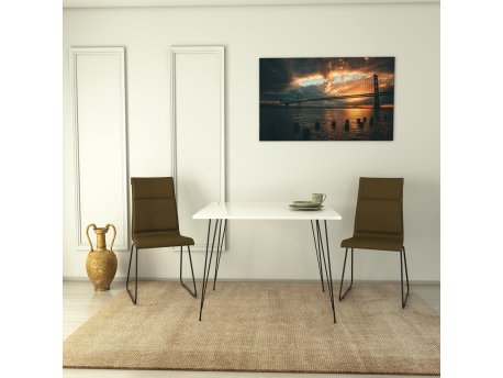 HANAH HOME Sto Sandalf Square Shiny White