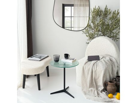 HANAH HOME Pomoćni stočić Solis 40 Transparent Black