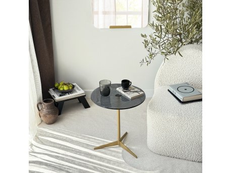 HANAH HOME Pomoćni stočić Solis 40 Gold Fume
