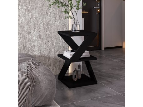 HANAH HOME Pomoćni stočić Albeni Black Oak