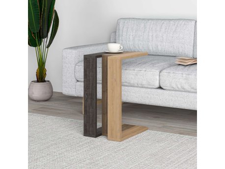 HANAH HOME Pomoćni stočić Muju Dark Coffee Hitit Sapphire Oak