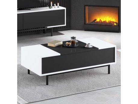 HANAH HOME Sto za dnevnu sobu Force Black White