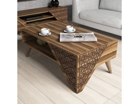 HANAH HOME Sto za dnevnu sobu Beril Walnut