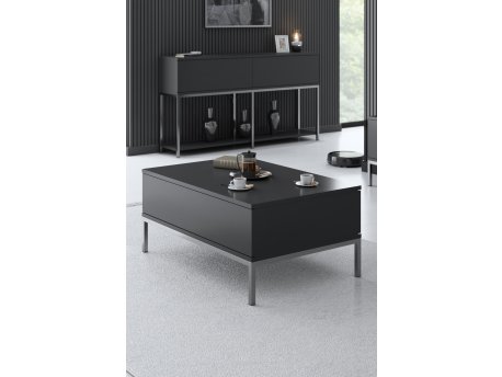 HANAH HOME Sto za dnevnu sobu Lord Anthracite Silver