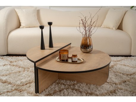 HANAH HOME Sto za dnevnu sobu Orion Honey Oak Black