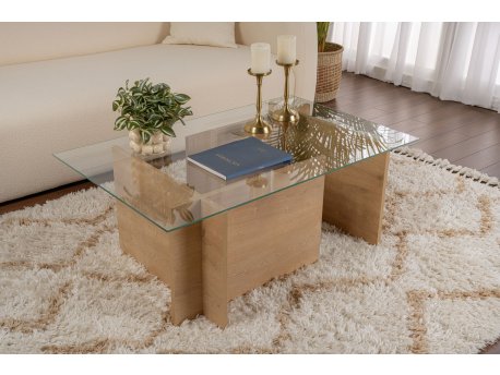 HANAH HOME Sto za dnevnu sobu Vetrino Honey Oak