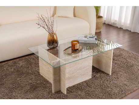 HANAH HOME Sto za dnevnu sobu Vetrino Travertine