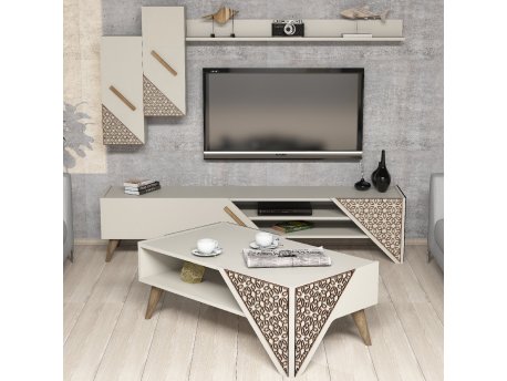 HANAH HOME Set za dnevnu sobu Beril Cream
