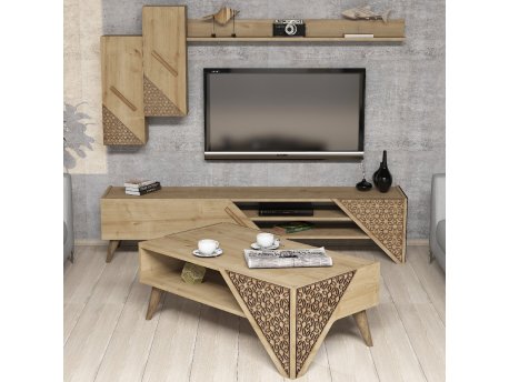HANAH HOME Set za dnevnu sobu Beril Oak