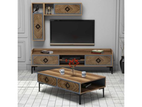 HANAH HOME Set za dnevnu sobu Samba Blue