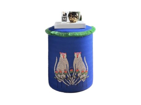 HANAH HOME Tabure Jungle Scar Pouffe 17 Blue