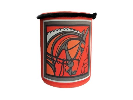 HANAH HOME Tabure Jungle Scar Pouffe Orange