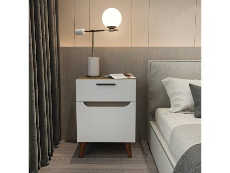 HANAH HOME Noćni stočić Losso White Oak