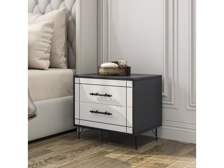 HANAH HOME Noćni stočić Night White