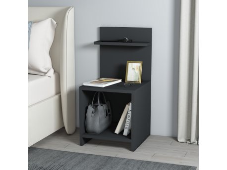 HANAH HOME Noćni stočić Vıdora Anthracite