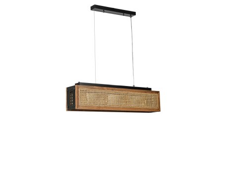OPVIQ Kumsal Dikdortgen Ceviz Rattan Avize luster
