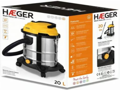 HAEGER Usisivač za mokro i suvo usisavanje (1200W, 20L)