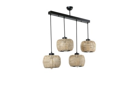 OPVIQ Tıger 4 Lu Sıralı Rattan Sarkıt luster