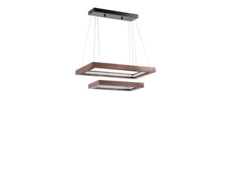 OPVIQ Bergama Buyuk 2 Li Ceviz Ledli Avize 3 Renk luster