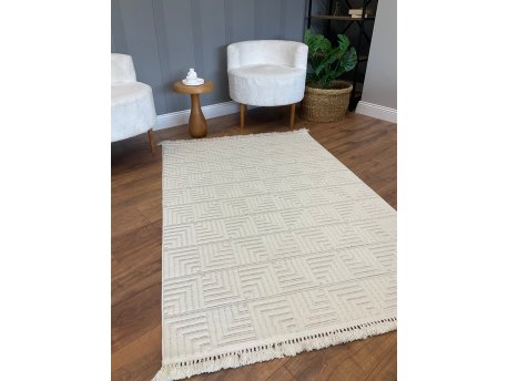 Conceptum Hypnose Tepih (160x230) Dizayn Kare Cream