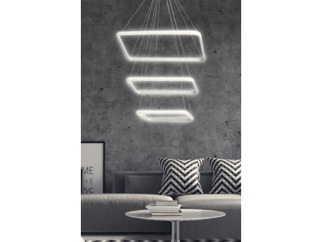 OPVIQ Trinity Square Set White Body White Light Beli luster