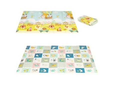 ECO TOYS Edukativna podloga za igru sa dva lica Animals sklopiva sa torbom