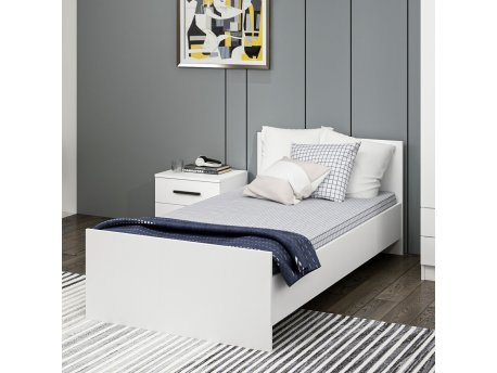 HANAH HOME Kale Bedstead 90 x 190 White