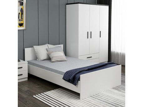 HANAH HOME Kale Bedstead 120 x 200 White