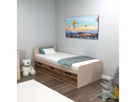 HANAH HOME Akser Light Walnut Beige