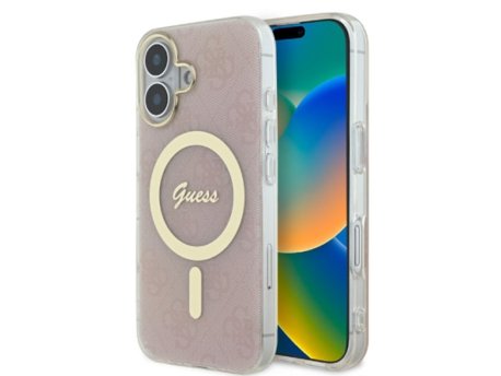 Guess Zaštitna maska sa MagSafe za iPhone 16 4G Roze