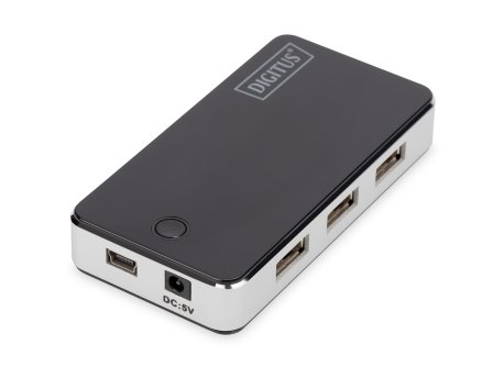 DIGITUS USB hub 2.0 7 porta sivi