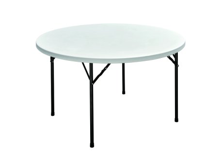 Savacoop Sklopivi plasticni sto okrugli beli 120cm