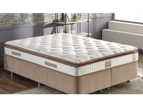 HANAH HOME Queen Double Size Padded Firm Mattress Beli - Braon (480NRN1266) dušek