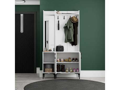 HANAH HOME SET 5040 5000 Hall Stand Čiviluk u beloj boji (389MZA2425)