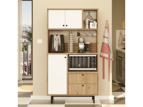 HANAH HOME RE3 SW Višenamenska bolica u hrast beloj boji (956LCS3560)