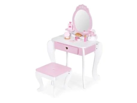 ECO TOYS Veliki sto za sminkanje za decu Pink