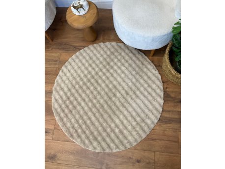 Conceptum Hypnose Tepih (80 cm) Puffy Bubble Yuvarlak Beige