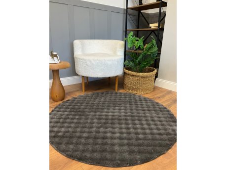 Conceptum Hypnose Tepih (80 cm) Puffy Bubble Yuvarlak Anthracite